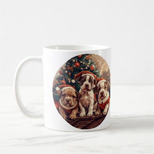 Mug Chiens de Noël Pit Bull chiots
