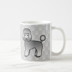 Mug Chiens de race Caniche jouet gris mignons sur gris