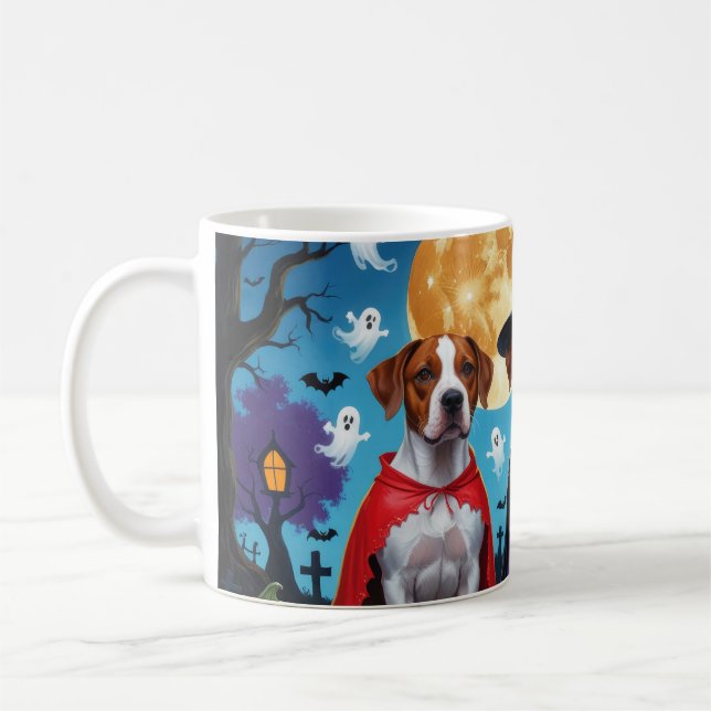 Mug Chiens de Rhodesian Ridgeback Citrouille Halloween (Gauche)