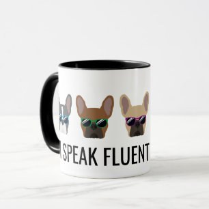Mug Chiens de taureaux français amusants   Je parle fr