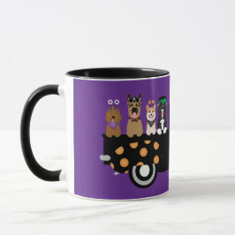 Mug Chiens D'Halloween Dans Un Camion De Ramassage