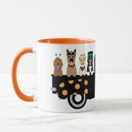Mug Chiens D'Halloween Dans Un Camion De Ramassage