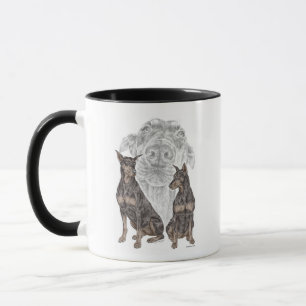 Mug Chiens Doberman noirs