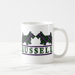 Mug Chiens écossais Clan Russell Tartan