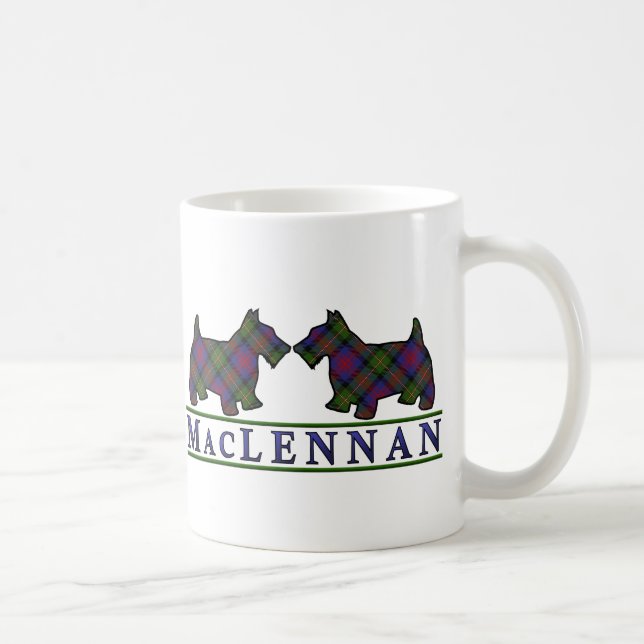 Mug Chiens écossais de Clan MacLennan Tartan (Droite)