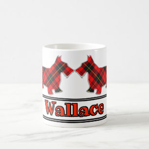Mug Chiens écossais du clan écossais Wallace Tartan Sc
