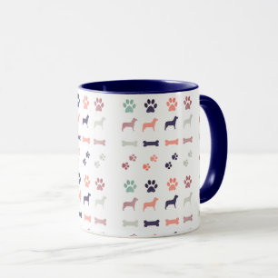 Mug Chiens, Empreintes de pattes et os de chien