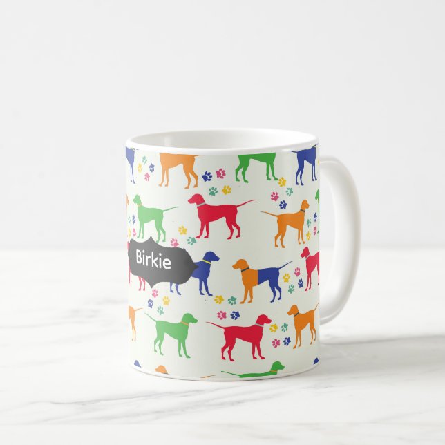 Mug Chiens et empreintes de pattes (Devant droit)