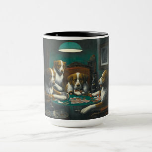 Mug Chiens jouant au poker (jeu de carte animale)