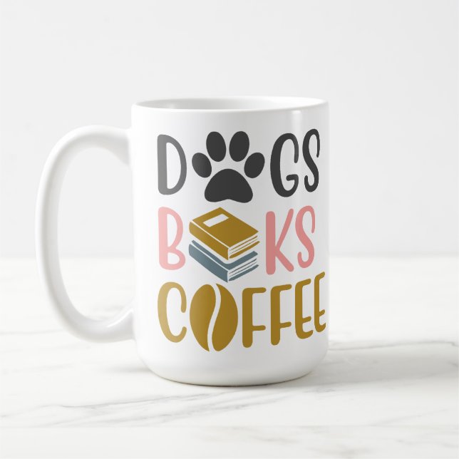 Mug Chiens livres café (Gauche)