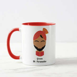 Mug Chiffre alvéolaire Doolha Desi Asie du Sud Inde Ca