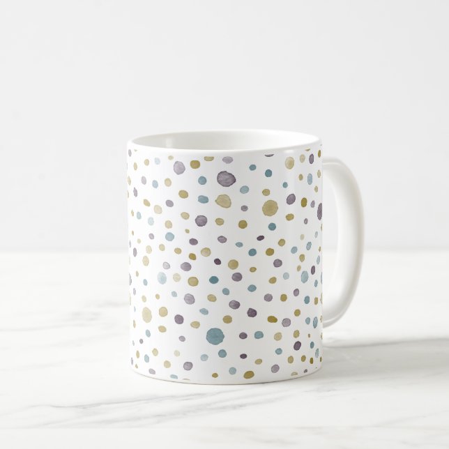 Mug Chiffre d'aquarelle Janet Confetti (Devant droit)