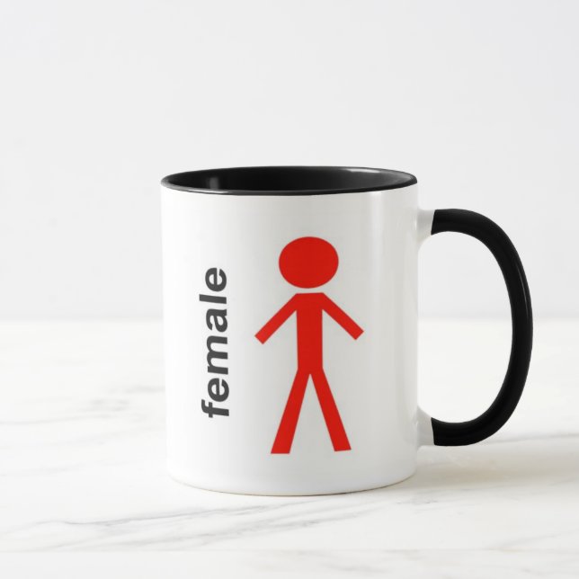 Mug Chiffre femelle de bâton (Droite)