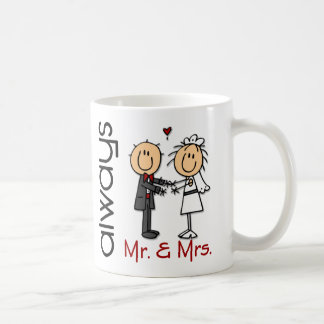 Mug Chiffre M. et Mme Always de bâton de couples de