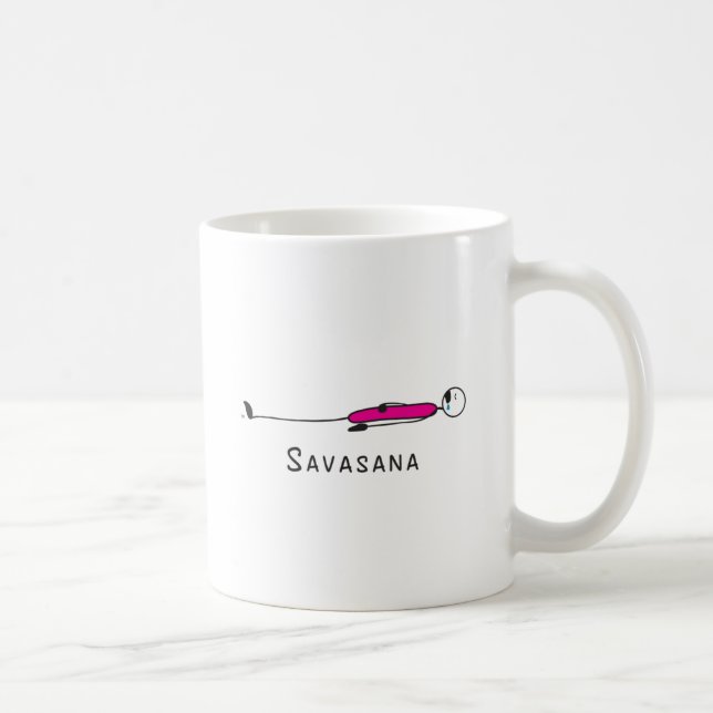 Mug Chiffre mignon de bâton de yoga (Droite)