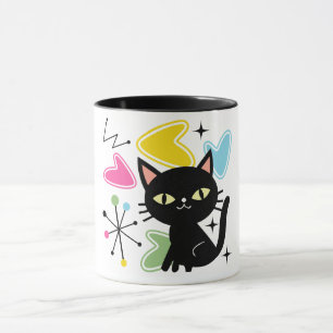 Mug Chiffre noir du milieu du siècle