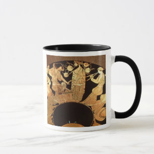 Mug Chiffre rouge kylix de grenier dépeignant Dionysu