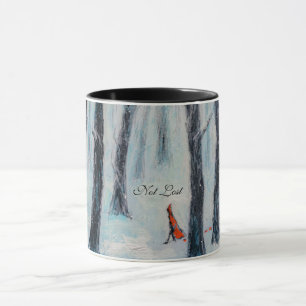 Mug Chiffre semblable à un chapiteau rouge dans une fo