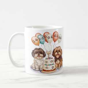 Mug Chih Tzu Chiens Anniversaire Gâteau