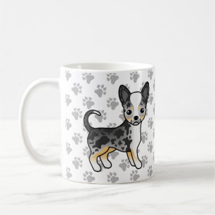 Mug Chihuahua à poil lisse bleu merle, chien et pattes