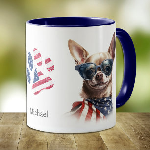 Mug Chihuahua Chig, Drapeau patriotique américain