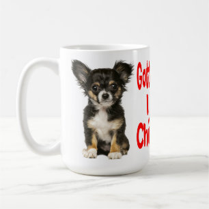 Mug Chihuahua Chiot Chiot Coquelicot Loin Rouge
