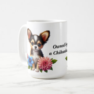 Mug Chihuahua Chiuppy avec fleurs décoratives