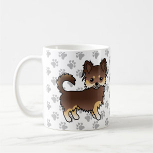 Mug Chihuahua Chocolat Et Brun Clair À Poils Longs Chi