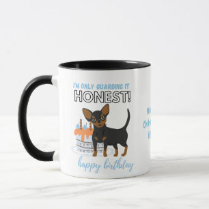 Mug Chihuahua MOM noir aux cheveux foncés Anniversaire