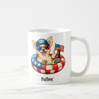 Mug Chihuahua personnalisé patriotique 4 juillet