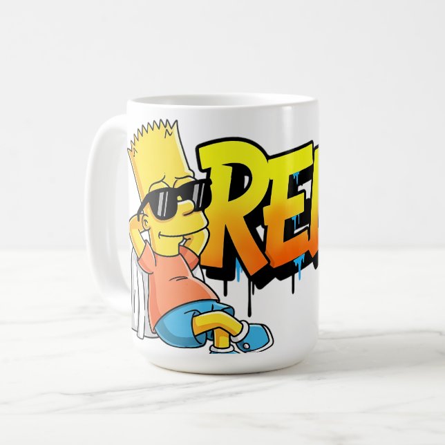 Mug Chill Bart Relax Graffiti Urban Style Graphic Tee (Devant gauche)