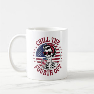 Mug Chill The Quatrième Out Funny Skeleton 4 juillet