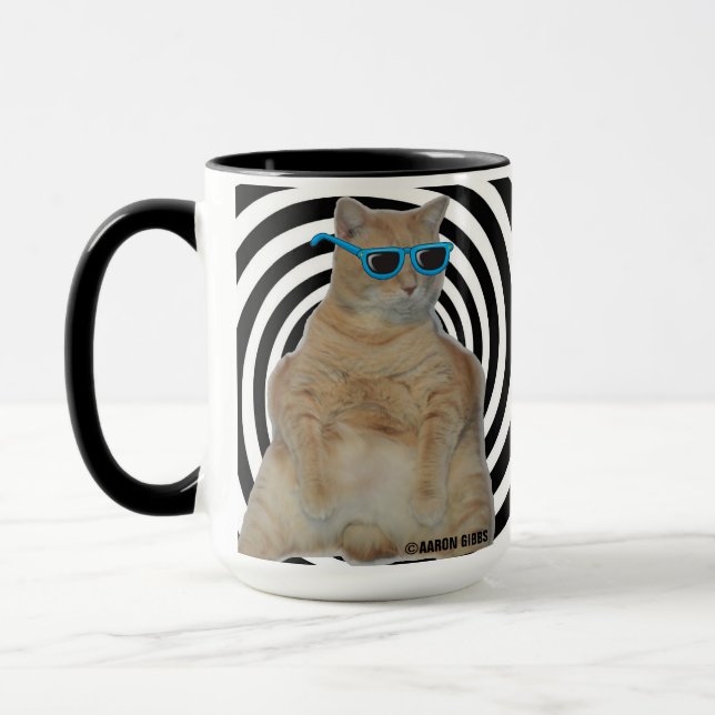 Mug CHILLAXIN' Graisse Manx Chat avec lunettes de sole (Gauche)