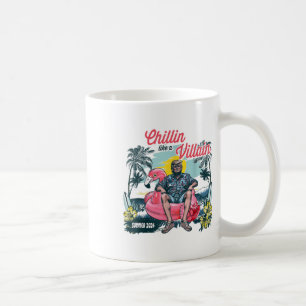 Mug Chillin comme une plage Felon été drôle Trump 2024