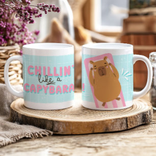 Mug Chillin' like a Capybara Funny Summer tendance
