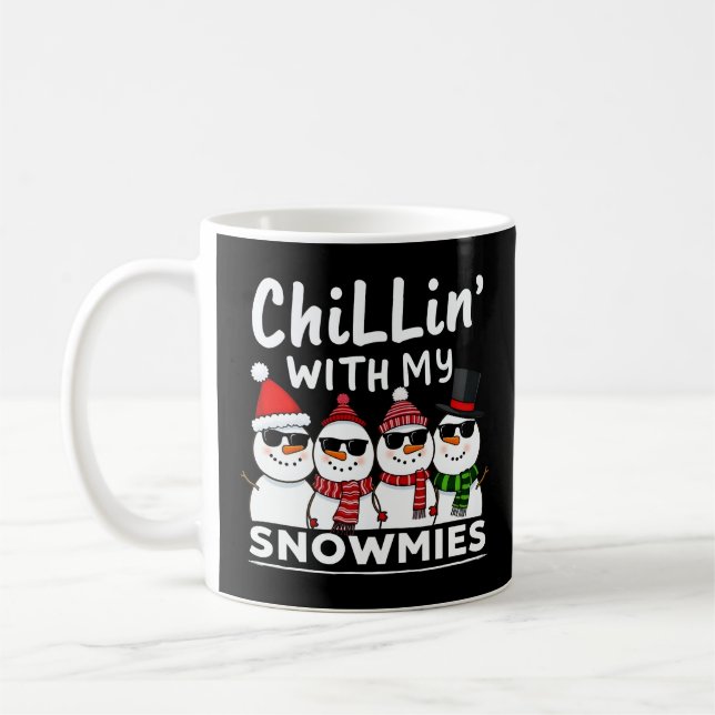 Mug Chillin' With My Snowmies Funky Snowman Christmas (Gauche)