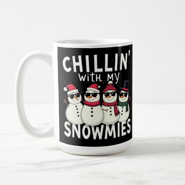 Mug Chillin' With My Snowmies Funky Snowman Christmas (Gauche)