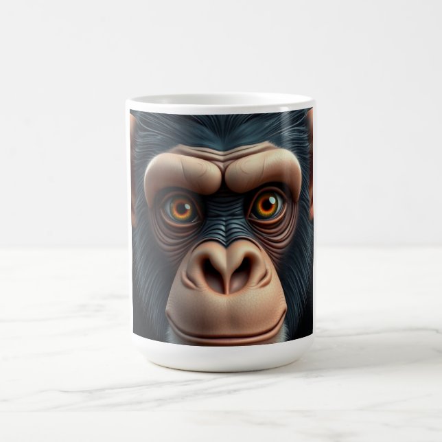 Mug Chimpanzé drôle mignon fou  (Centre)