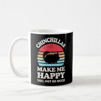 Mug Chinchillas me rendent heureux Chinchilla Retro V