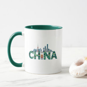 Mug Chine Shanghai Temple Panda