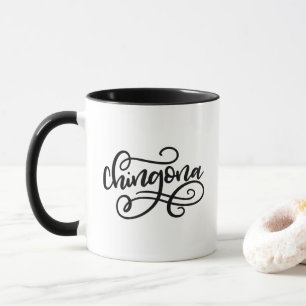 Mug Chingona, Design Lettré À La Main