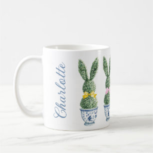 Mug Chinoiserie Bleue et Blanche avec Topiaire de Lapi