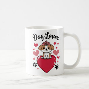 Mug "Chiot adorable avec coeur - Cadeau Amoureux des c