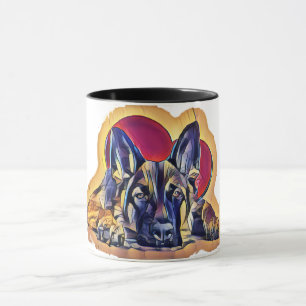Mug Chiot allemand noir tan
