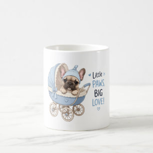 Mug Chiot Bouledogue Français Mignon Landeau Rétro pou
