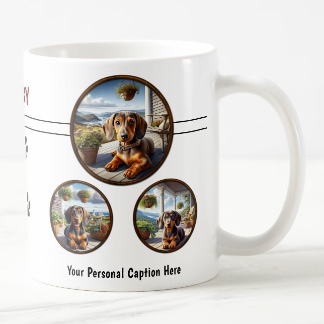 Mug Chiot Dachshund personnalisable (Créateur téléchargé)