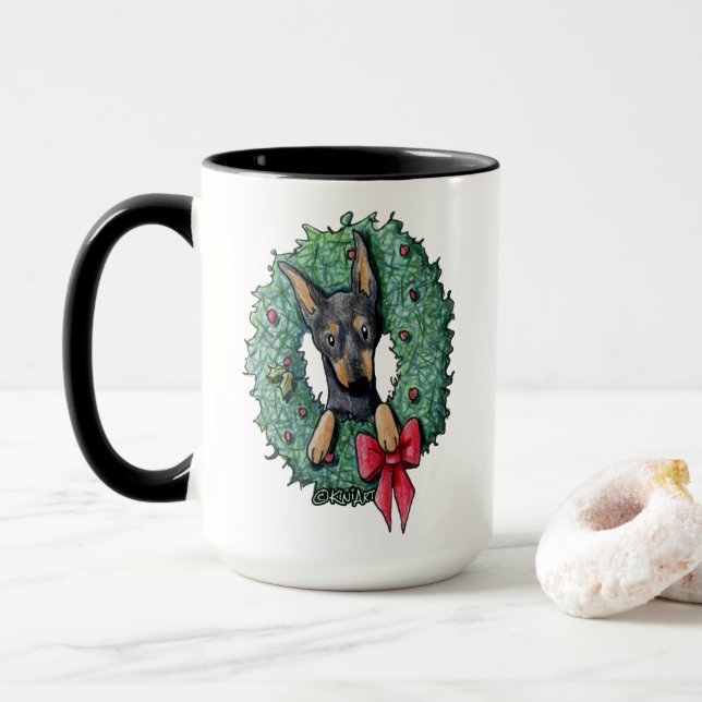 Mug Chiot de Doberman (Avec donut)