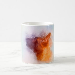 Mug Chiot de Malinois de Belge peignant Mechelaar