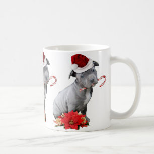 Mug Chiot de pitbull de Noël