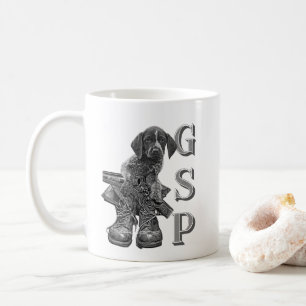 Mug Chiot de poing court allemand Triptych Canvas